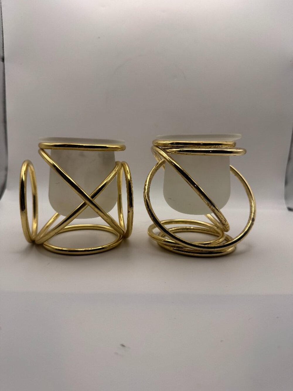 Art deco Partylite Gemini Candle Holders, Vintage 1990s